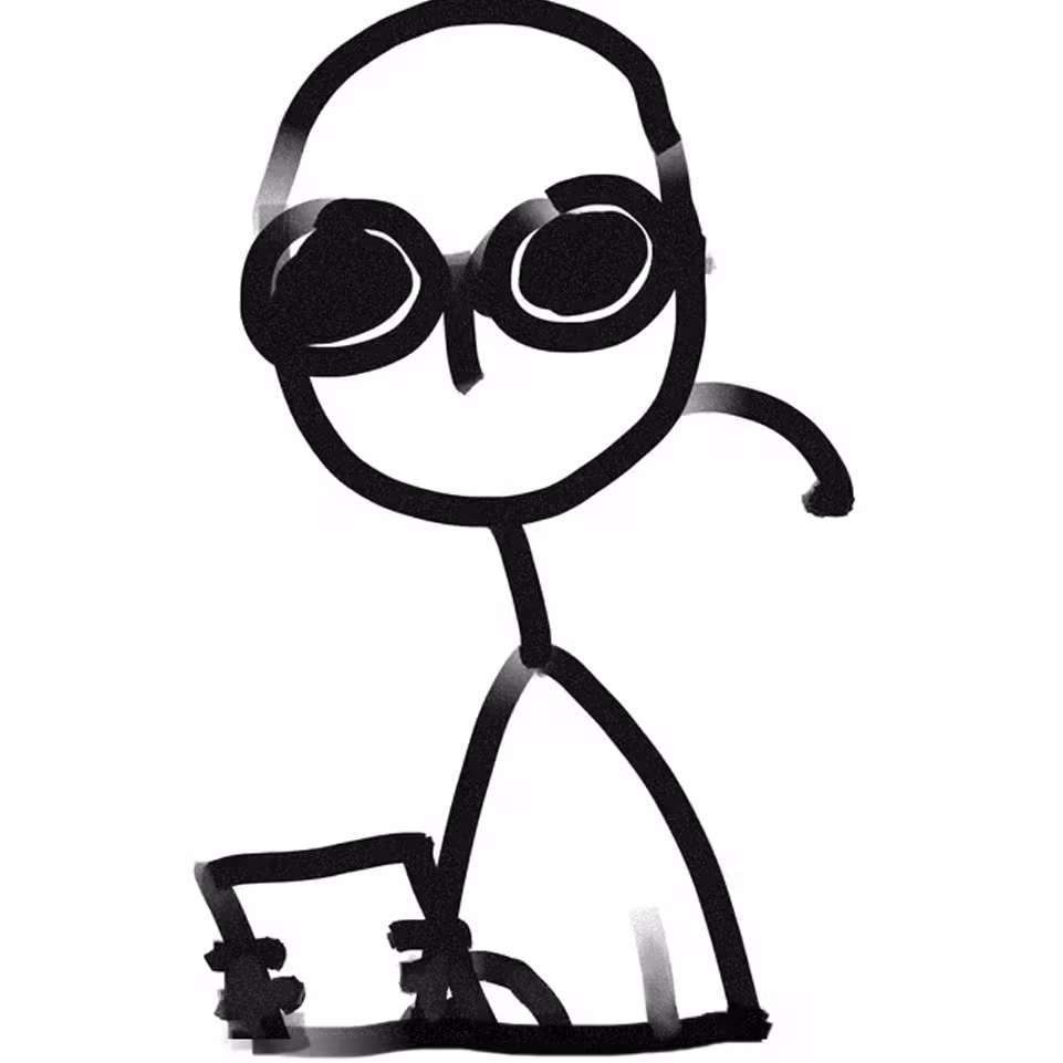 line drawing of binhua chen's portrait