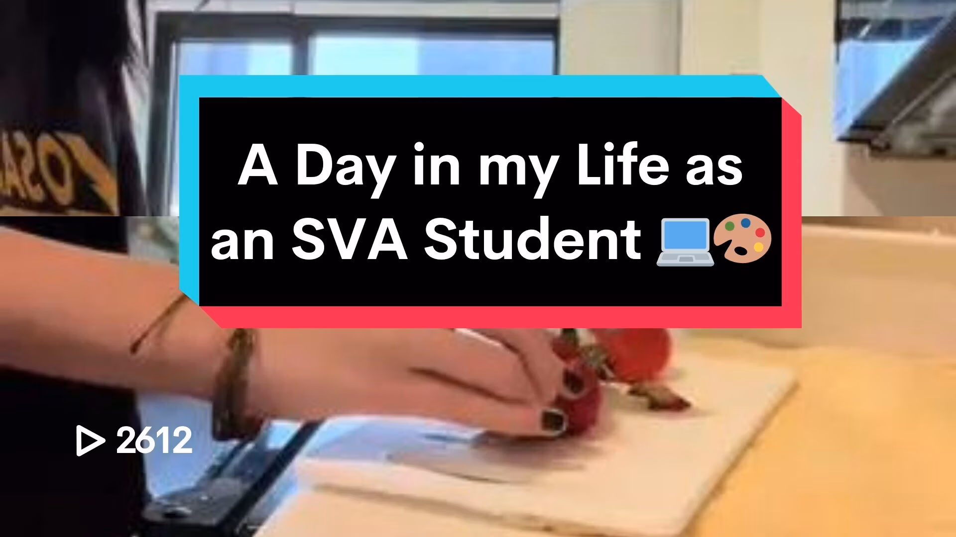 Tiktok thumbnail in which a person is preparing food for themselves.