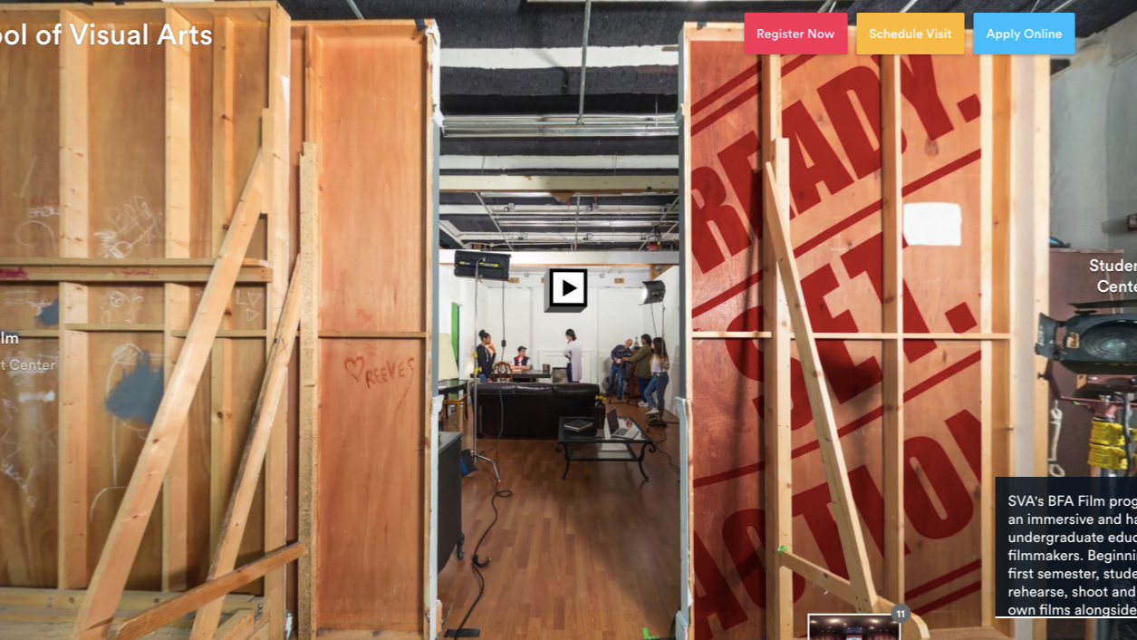 Film set facilities.