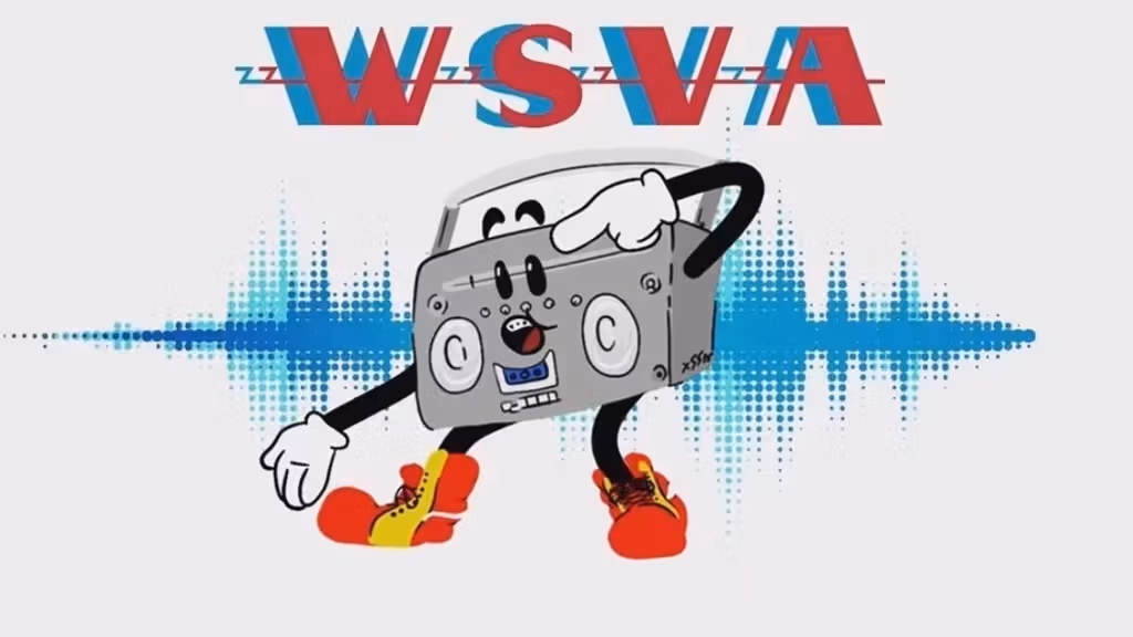 Illustration of an anthropomorphic boombox.