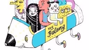 A bunch of animal looking things saying to be you.