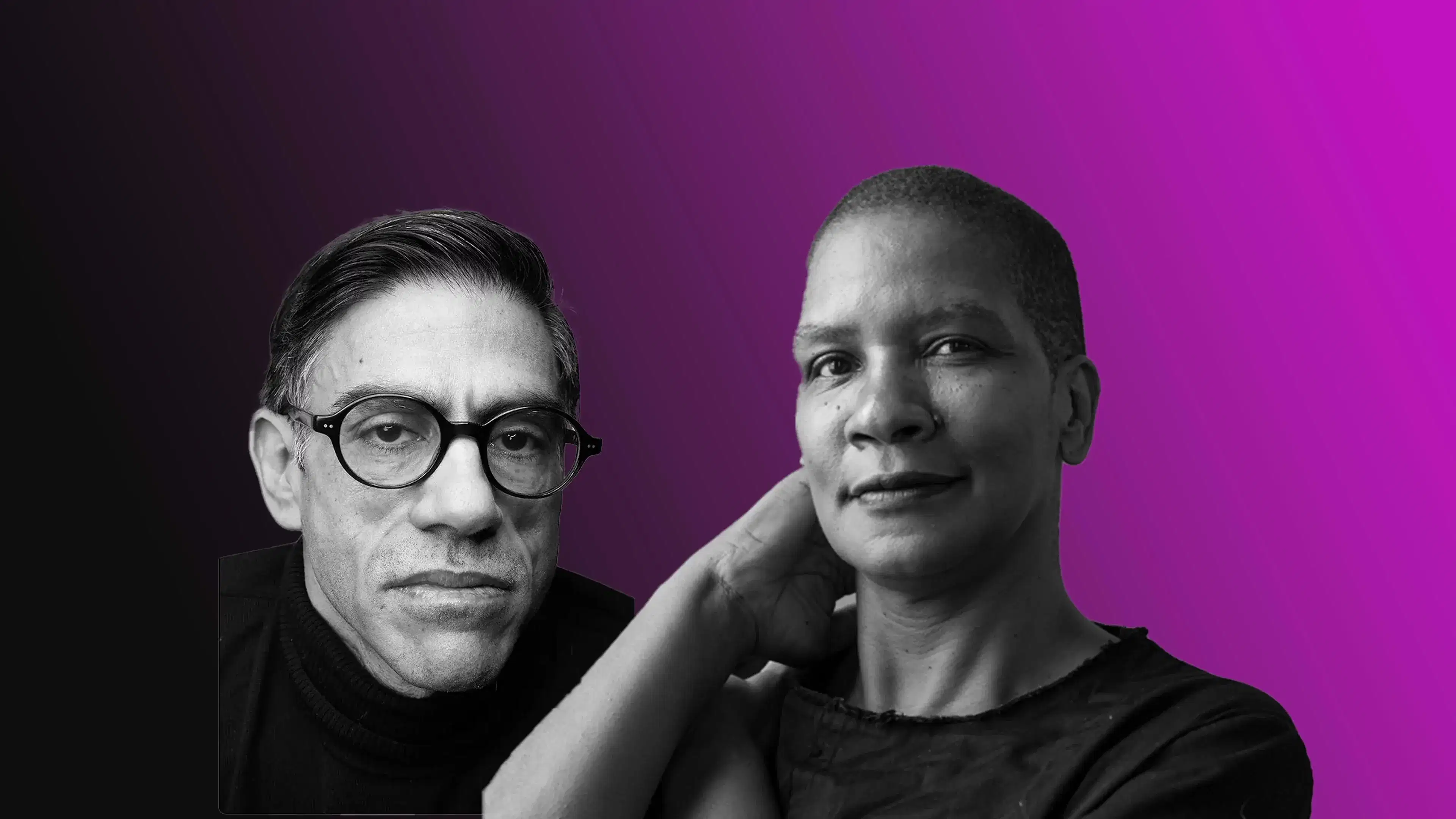 Photos of Gregg Bordowitz and Pamela Sneed