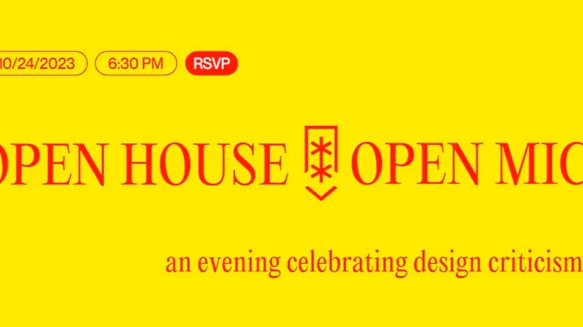 Join D–Crit for an open house and evening of readings and conversation with the next generation of literary elite. Let's celebrate design!