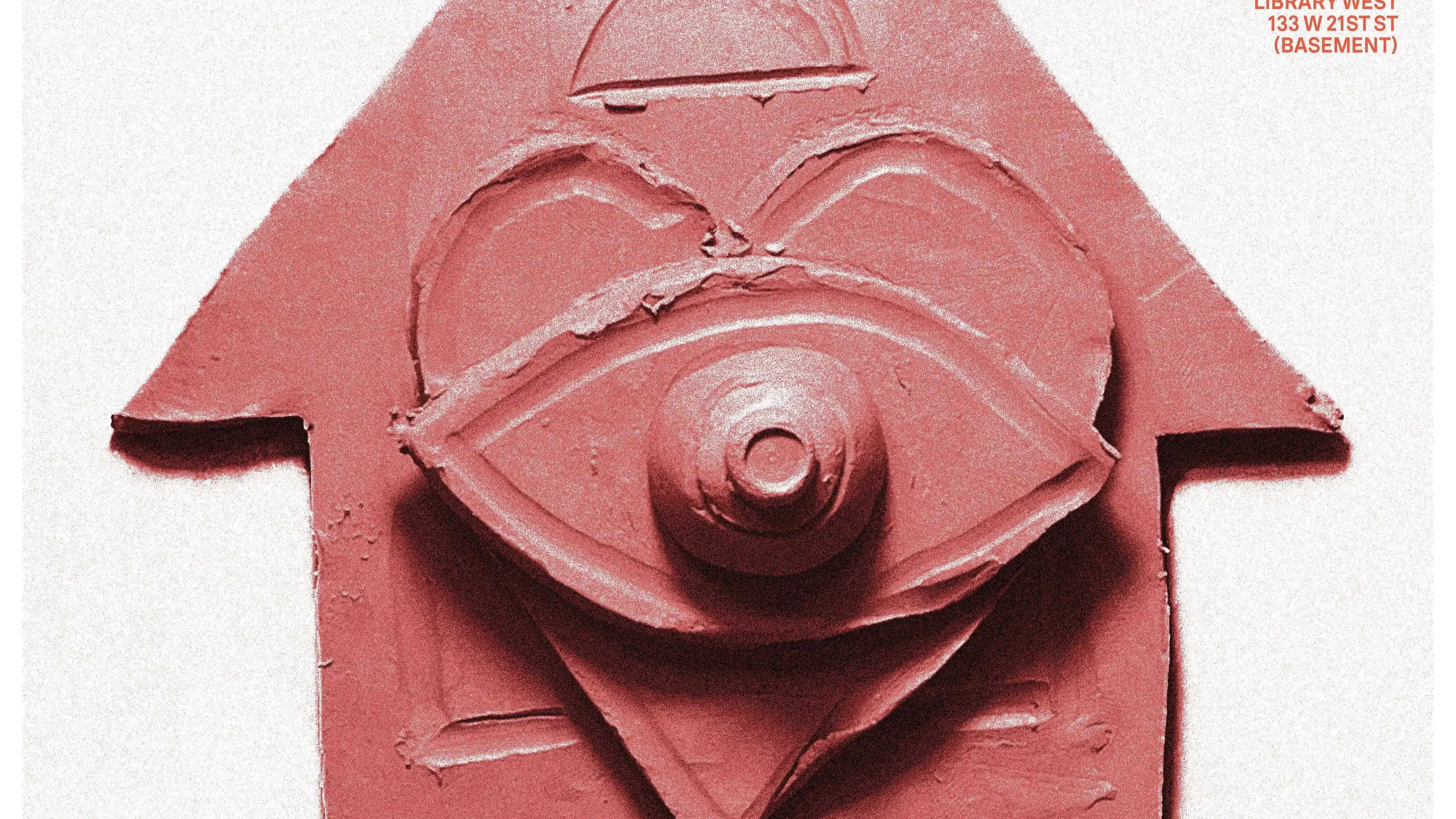 Poster for event, with title, details, and image of clay arrow and eye