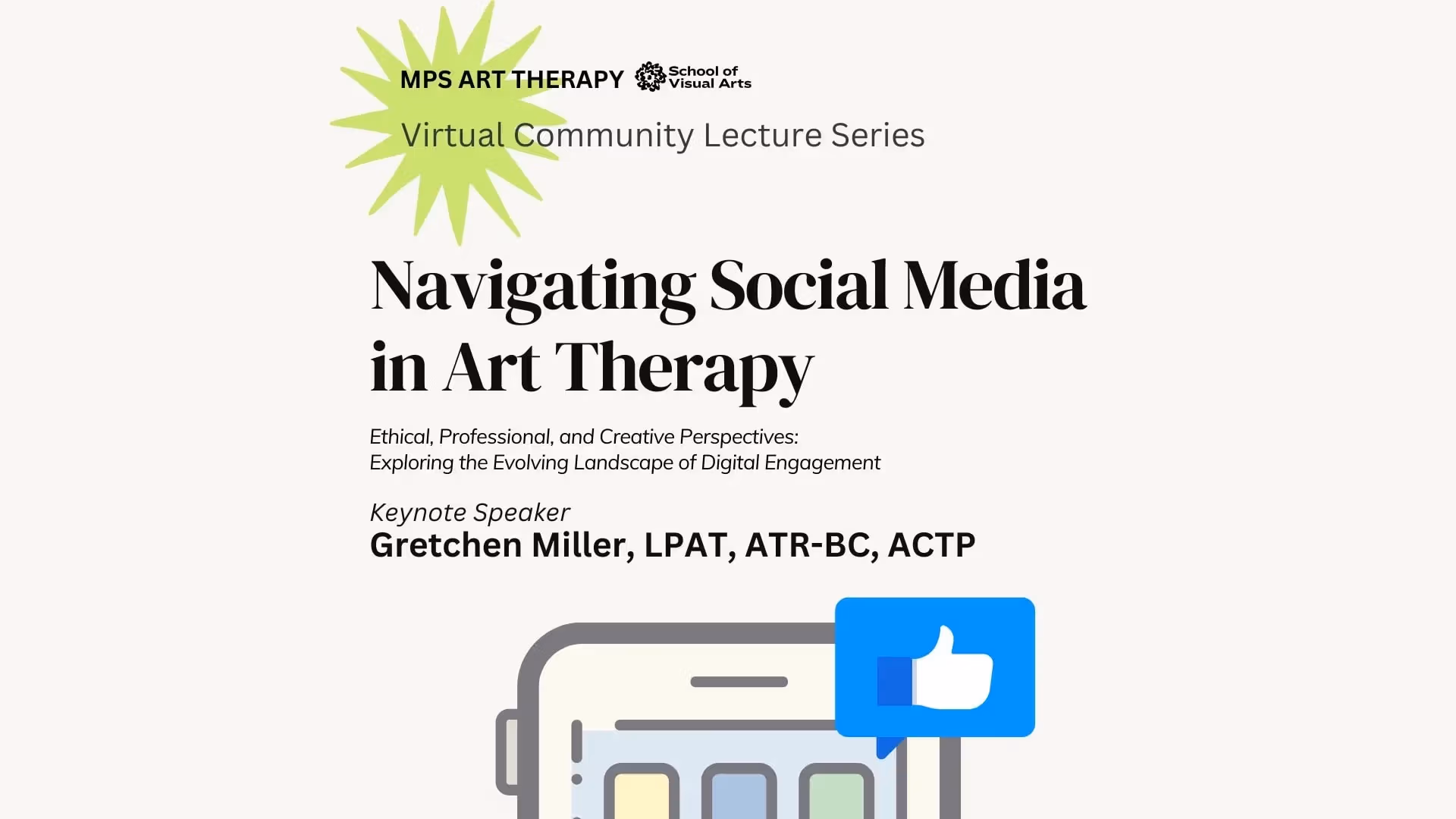 MPS Art Therapy Community Lecture Series: Navigating Social Media in Art Therapy - January 17th