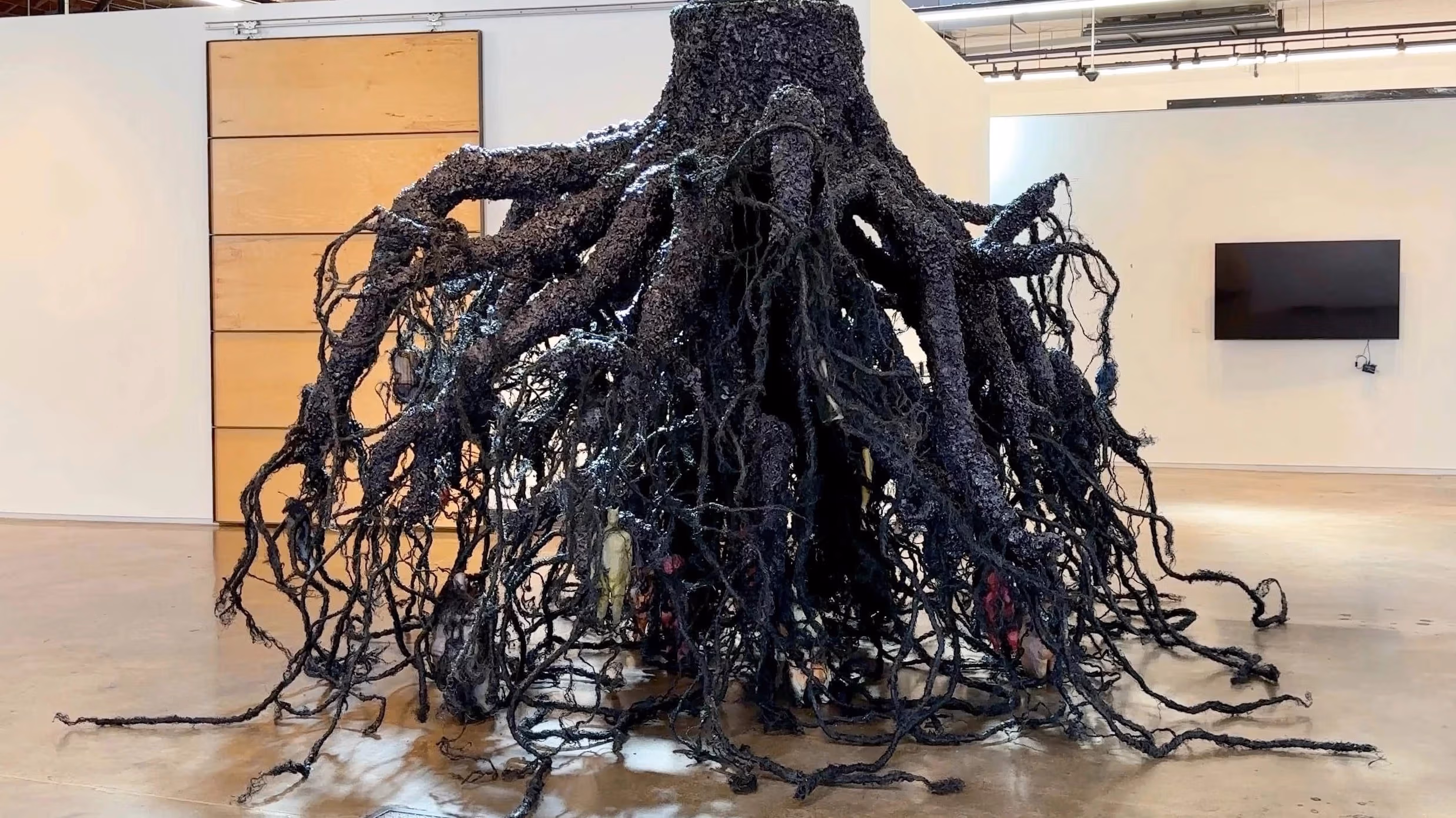 Image of Roots sculpture by WonJung Choi, looks like the roots of a tree.
