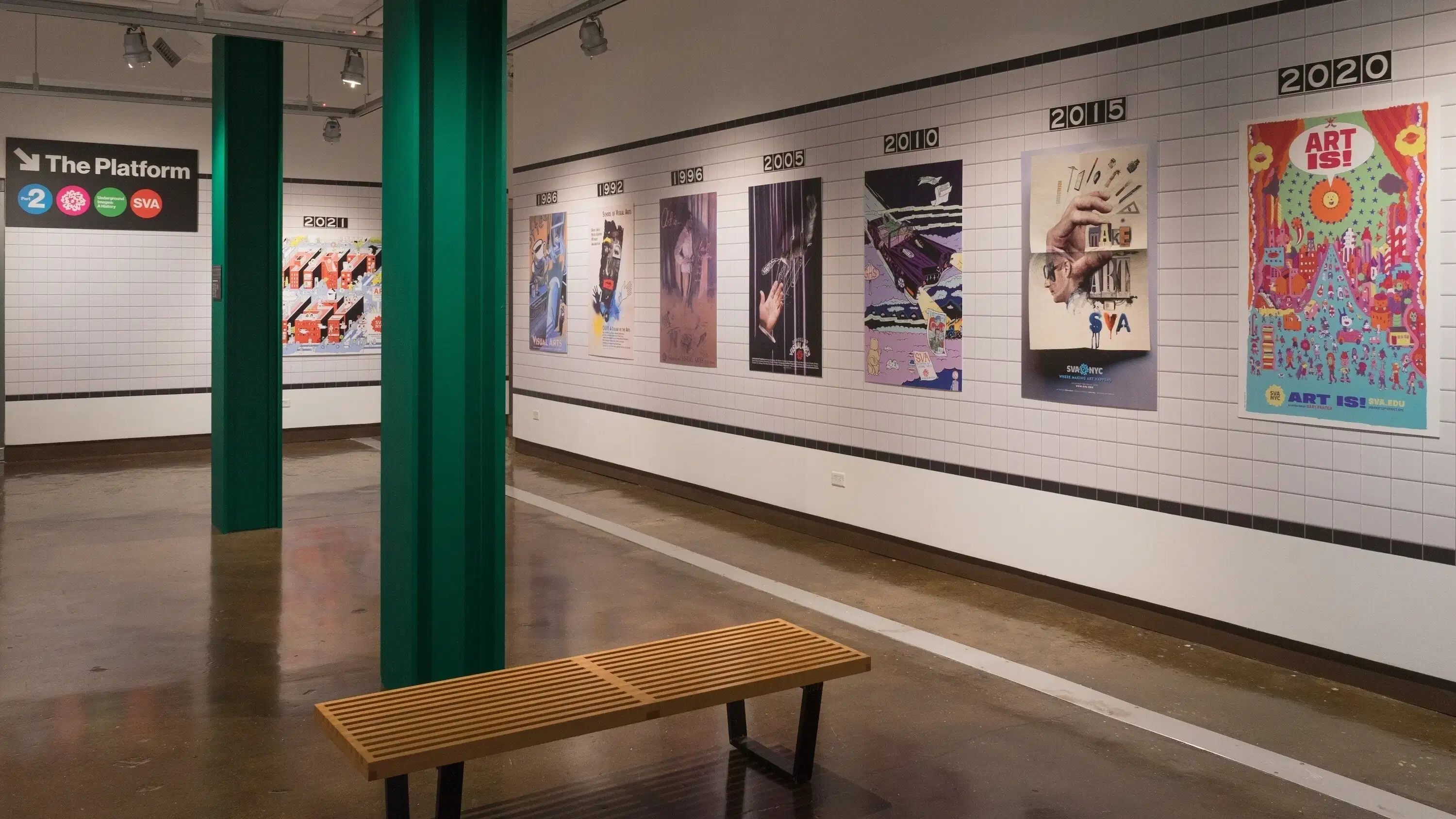 Exhibition in situ of SVA subway posters spanning the last 75 years