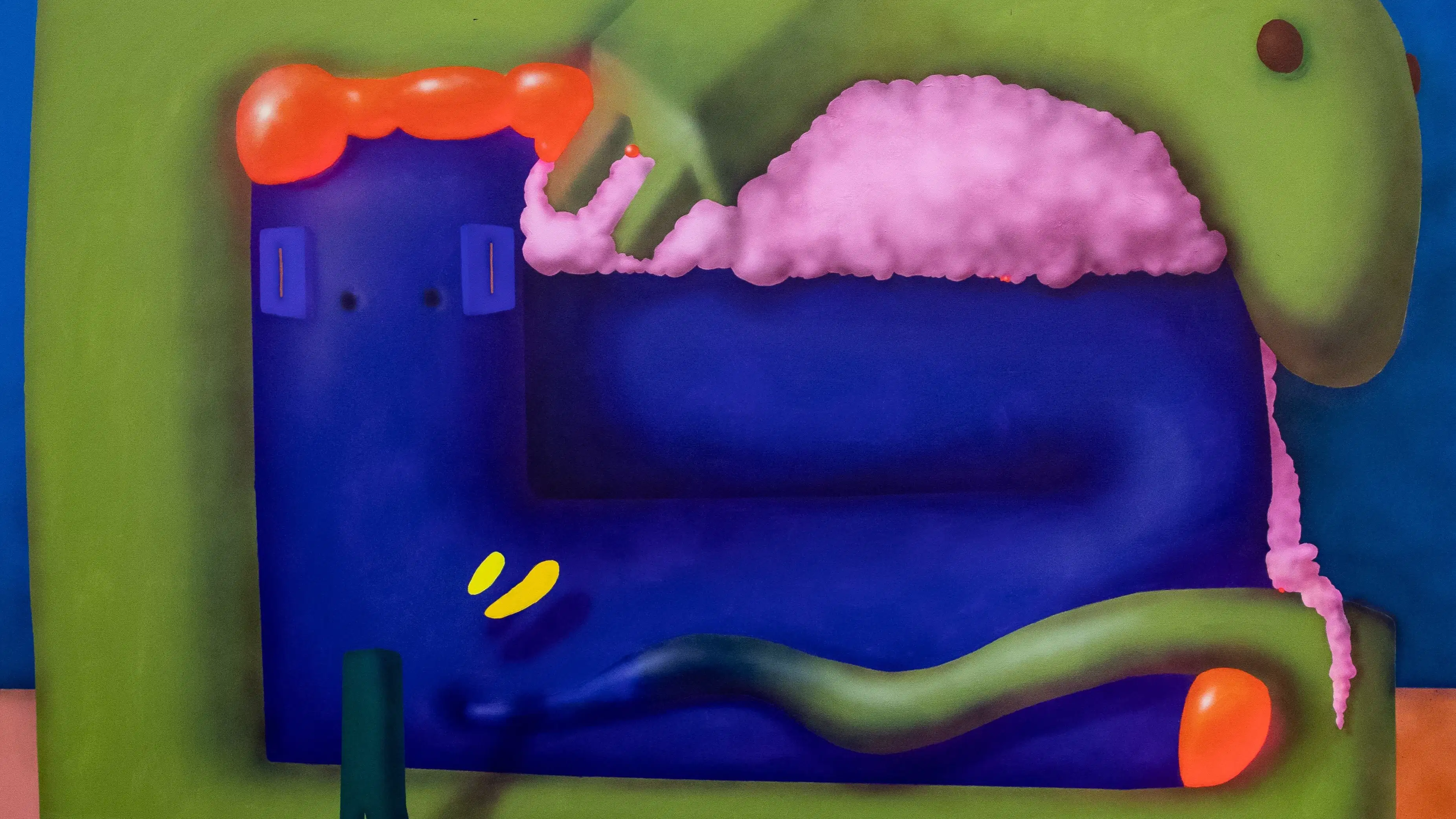 painting of a geometrical  character 