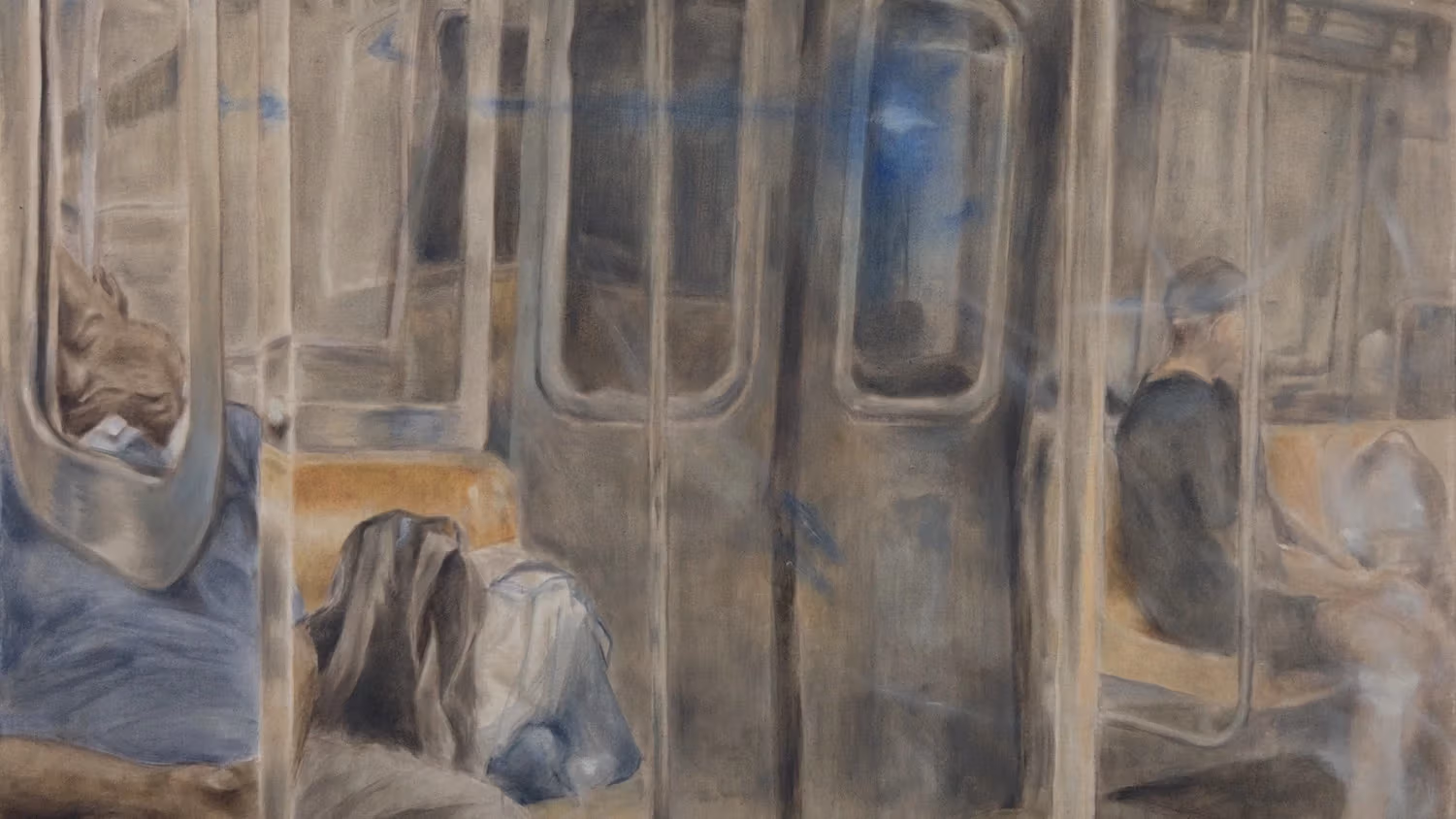 painting of nyc subway car