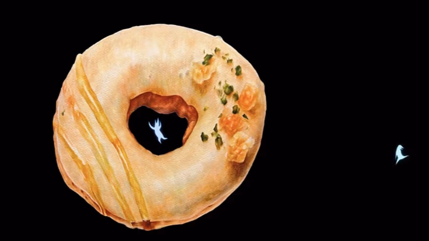 painting of a donut