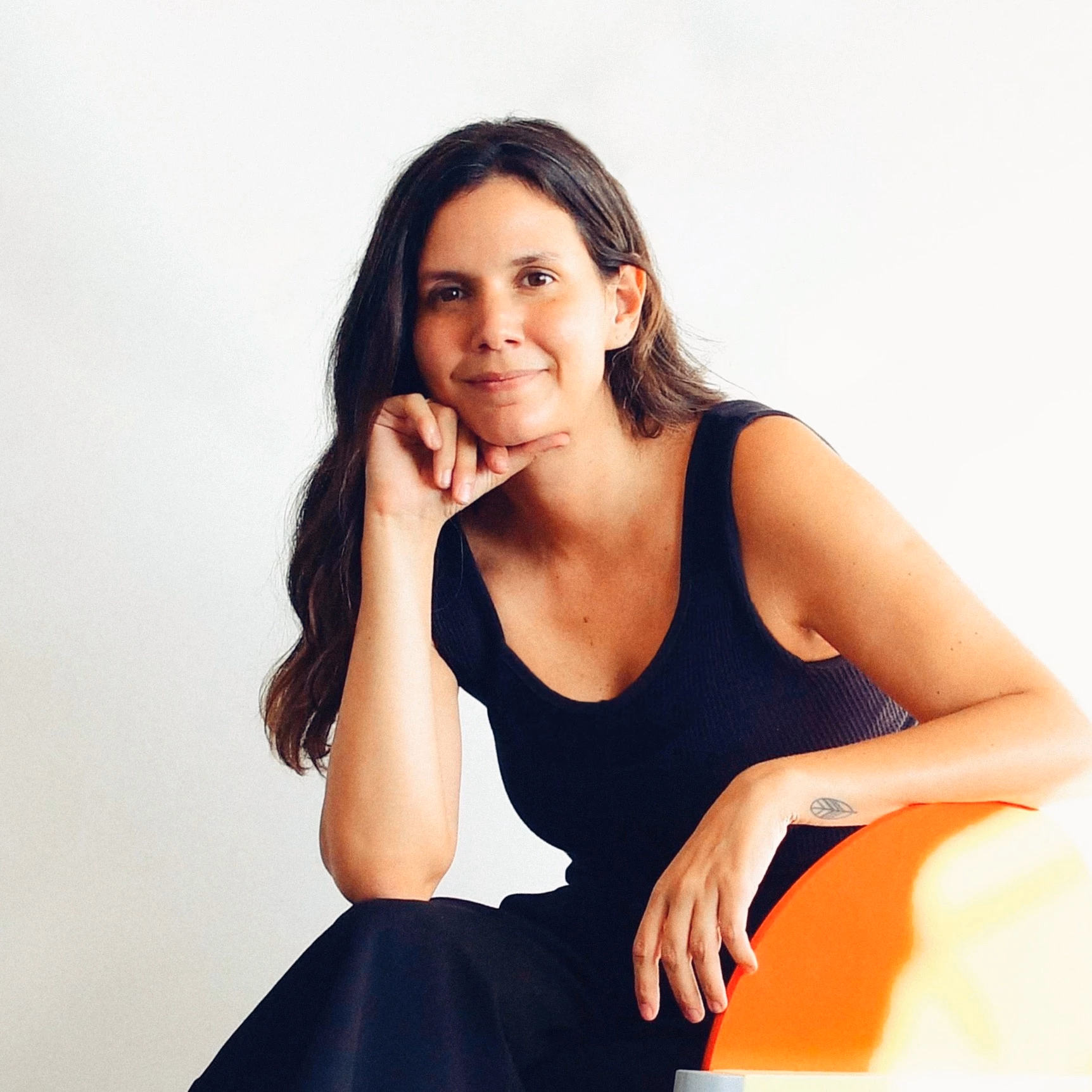 Picture of an artist in her studio