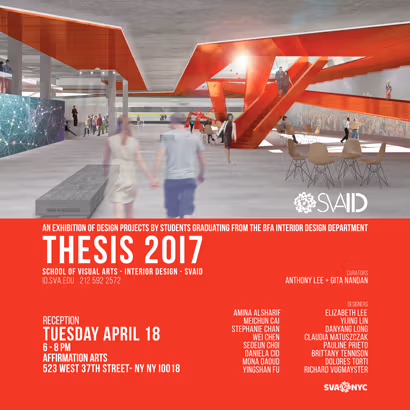 Advertisement posture for visual arts with two persons visually present in a place.