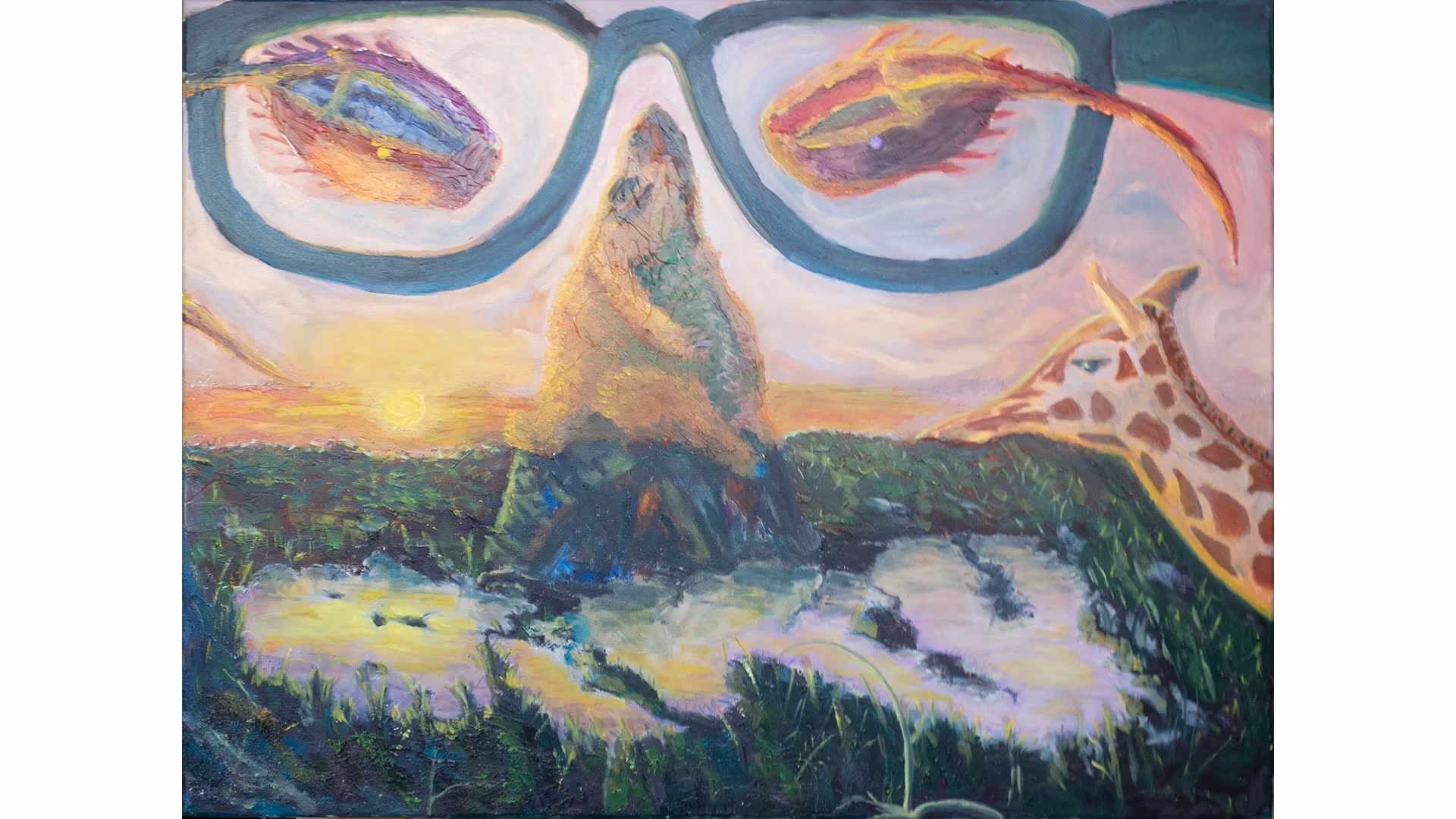 Harry Wyatt, KeepWatch, 2025, Oil and acrylic on canvas, 30” x 40”