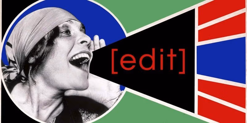 A women making face like she is yelling with hand around her lips.