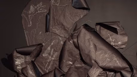 A large brown vinyl cloth.