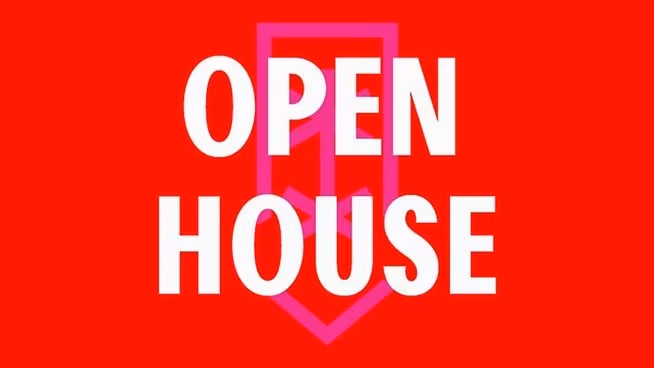 A sign that reads OPEN HOUSE