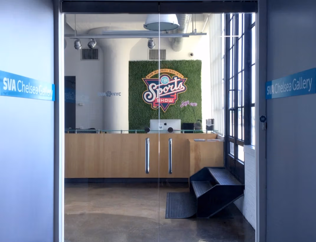 customer information desk and stairs leading outside