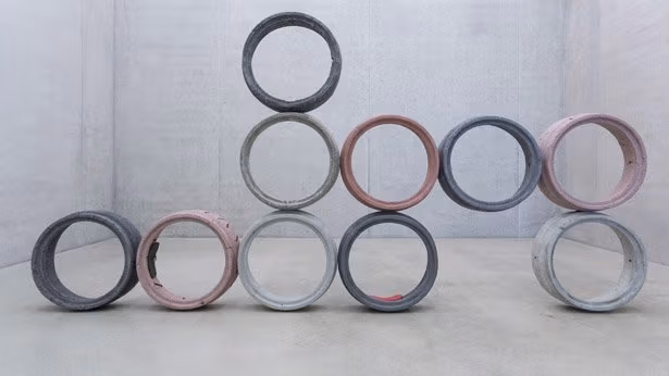 sculpture in a gallery