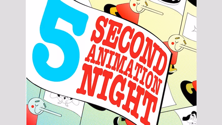 Advertisement for 5 second animation night
