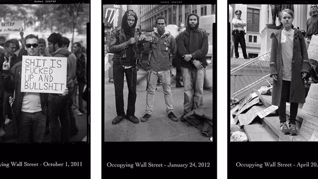 Protesters at wall street.