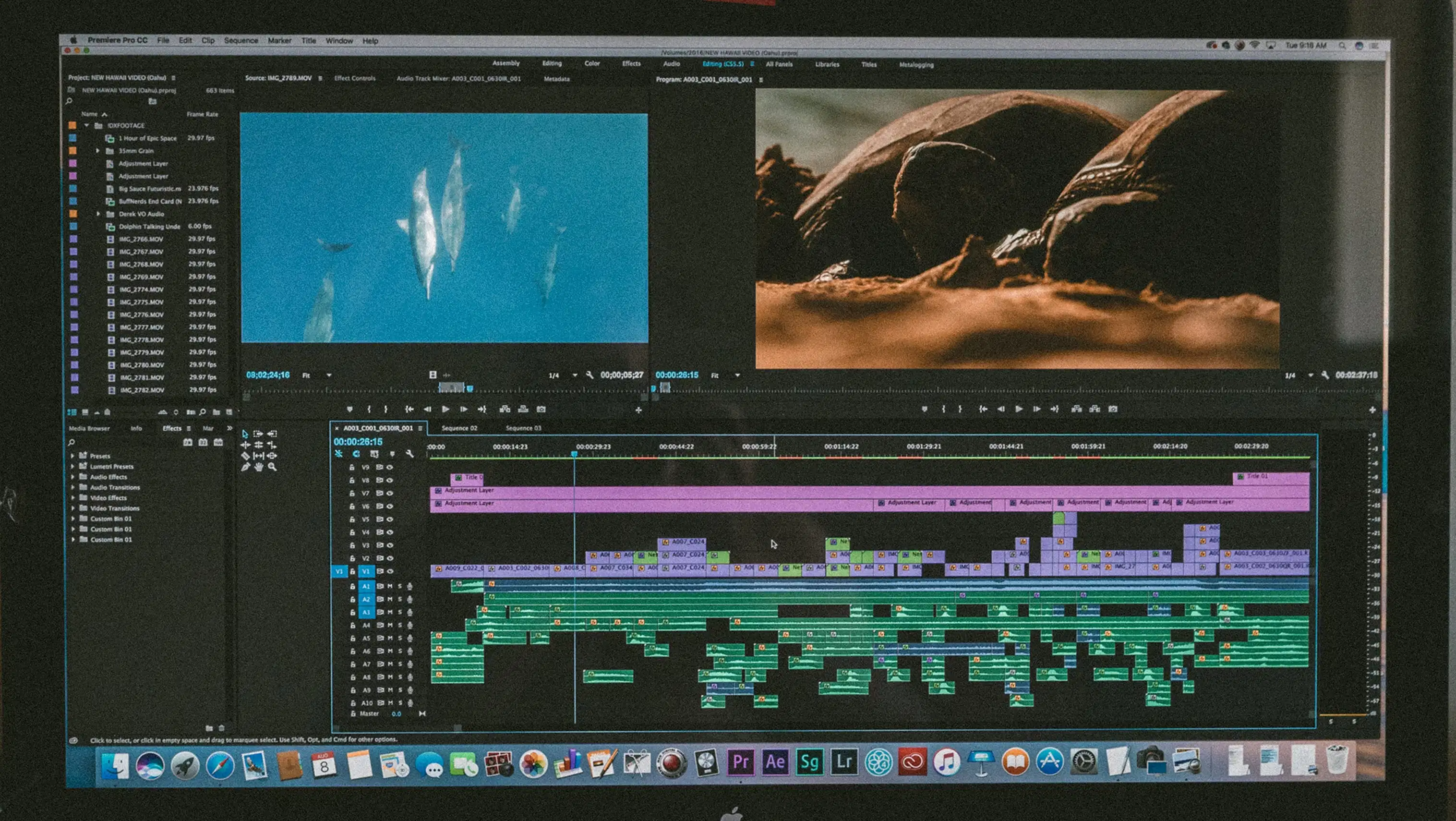 computer screen with video content