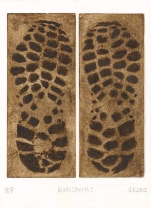 shoe prints being used as possible evidence