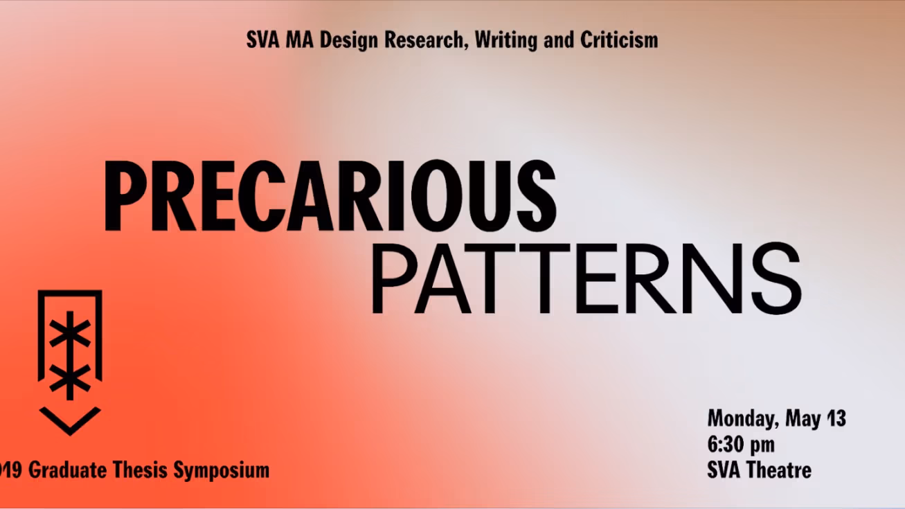 MA Design Research thesis presentation event details