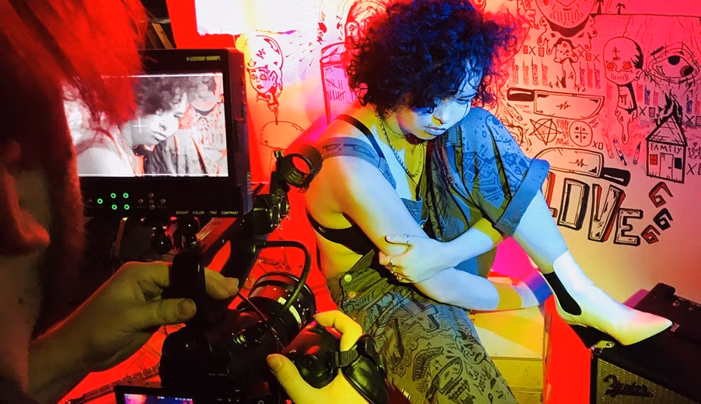 behind the scenes of a film shoot