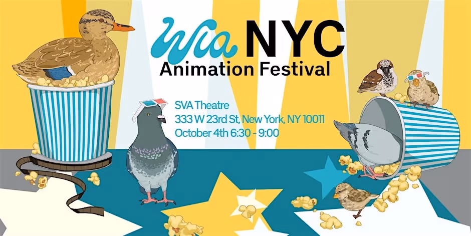 Assorted birds sitting on and around popcorn buckets