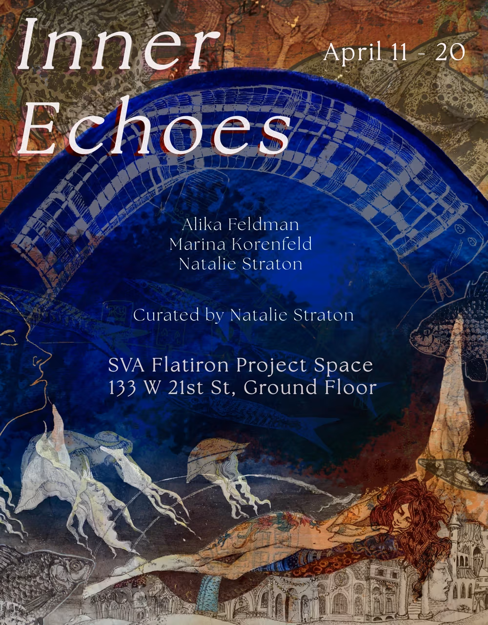 Poster promoting the show Inner Echoes