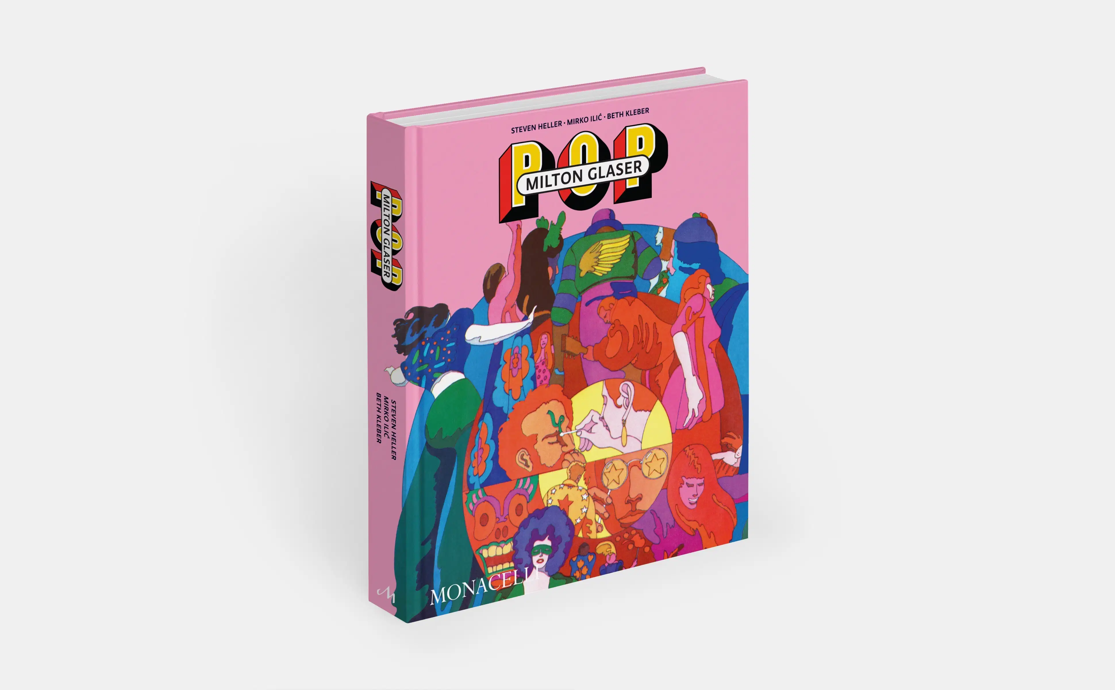 A photograph of a book cover featuring colorful, psychedelic illustrations.