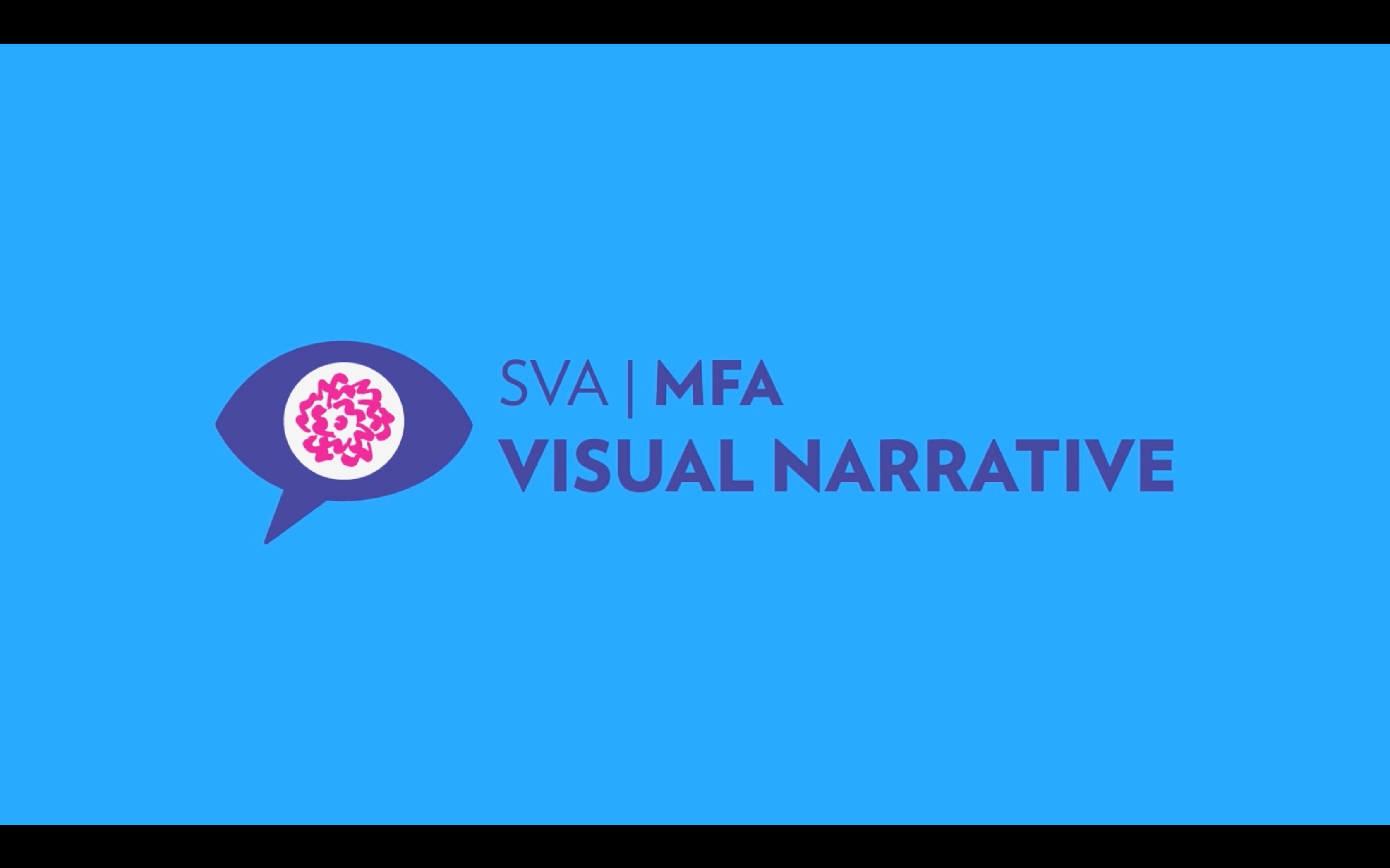 sva | mfa visual narrative beside logo on light blue background