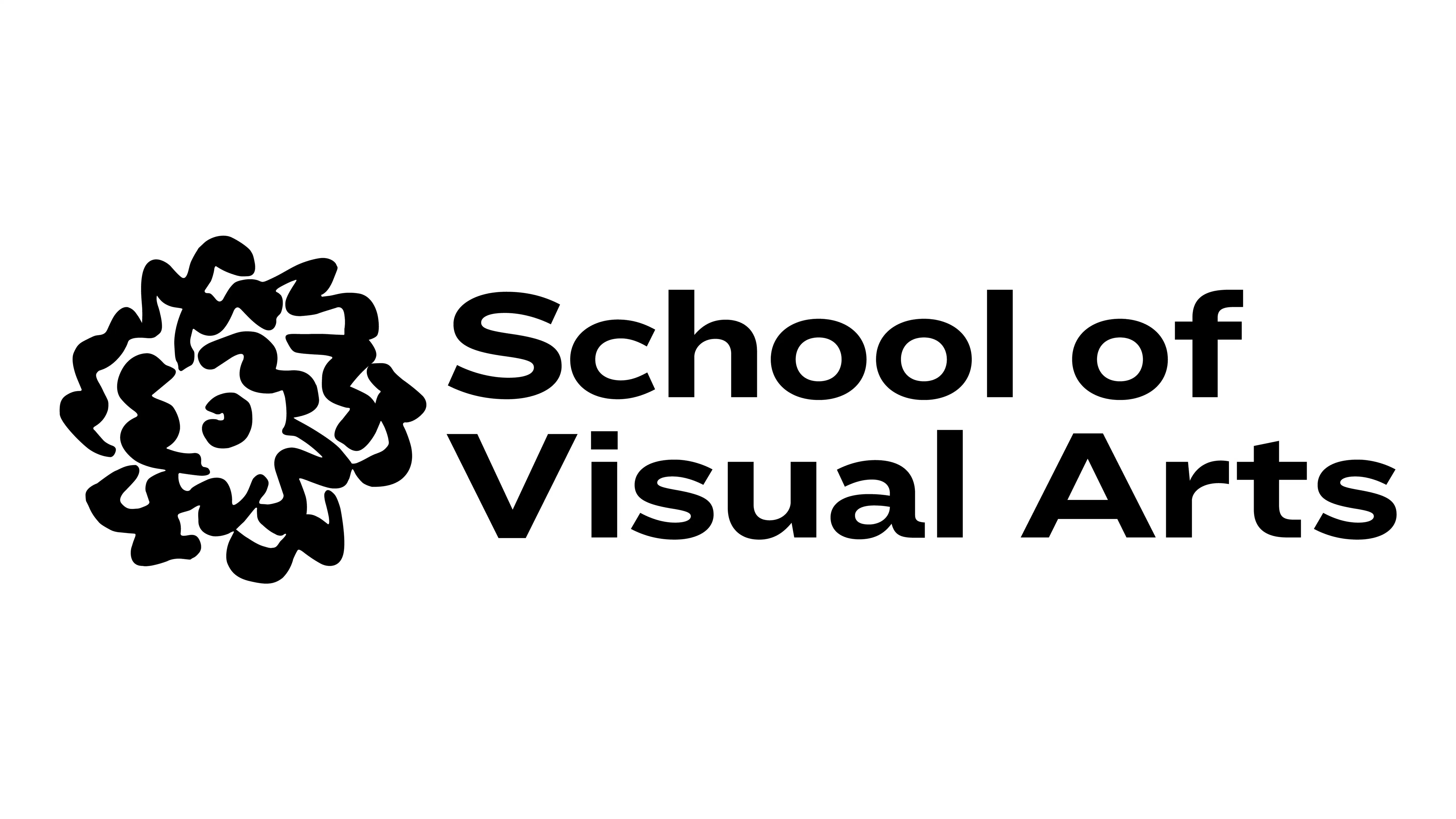 School of Visual Arts logo with its flower brandmark to the left of the SVA name, which is in a sans-serif font. 