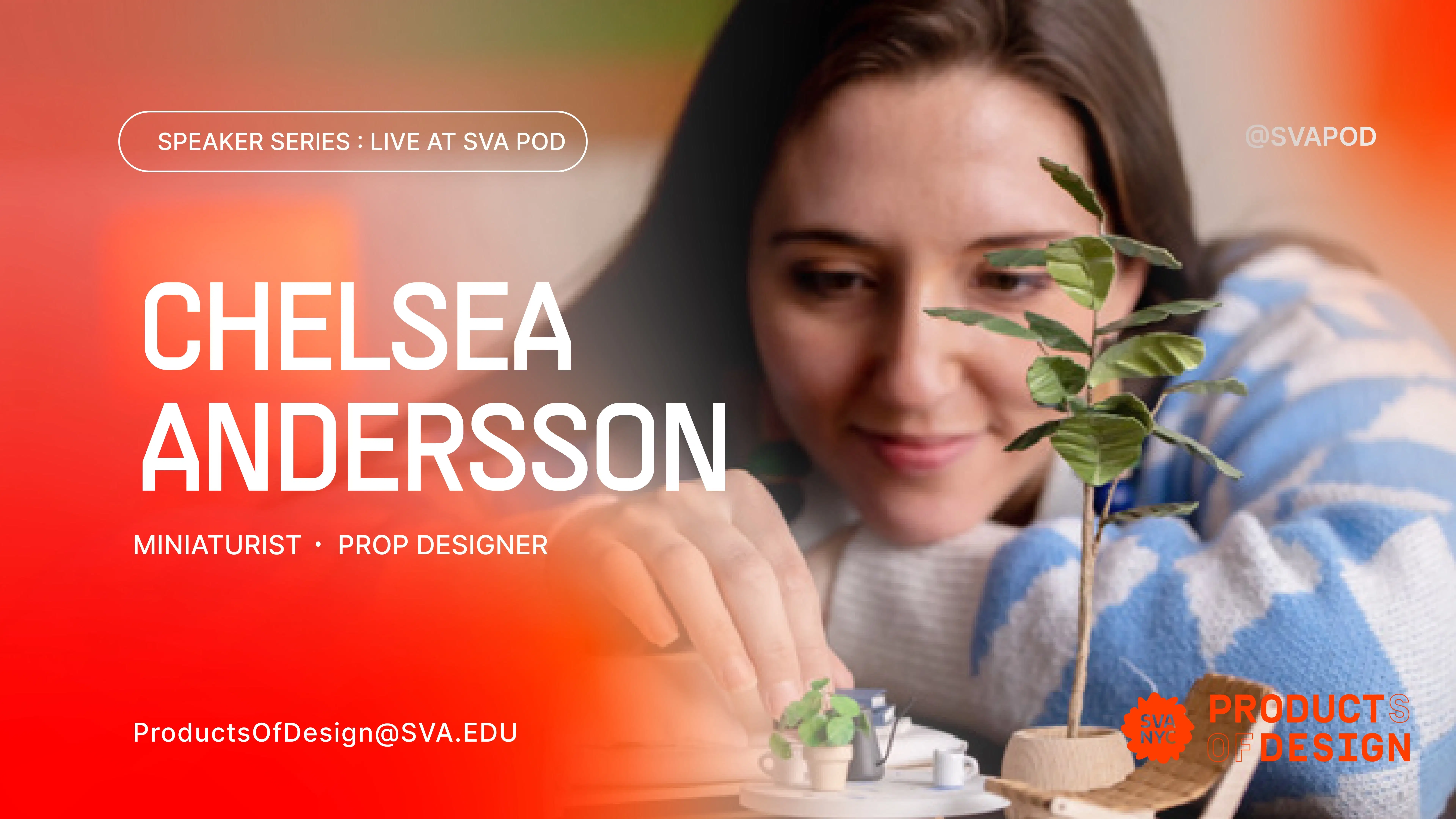 Image of lady looking at miniature figurines 