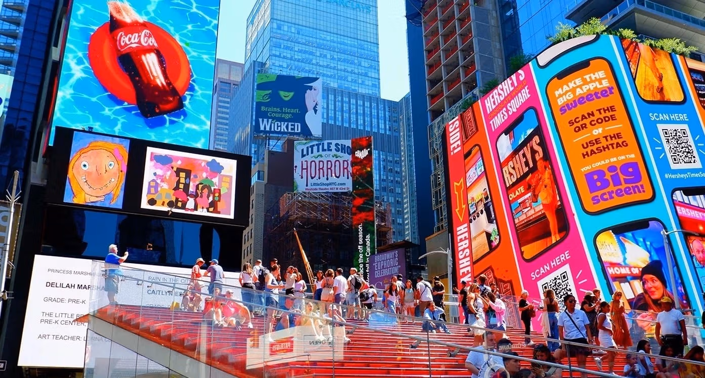Digital billboards in Times Square, NYC