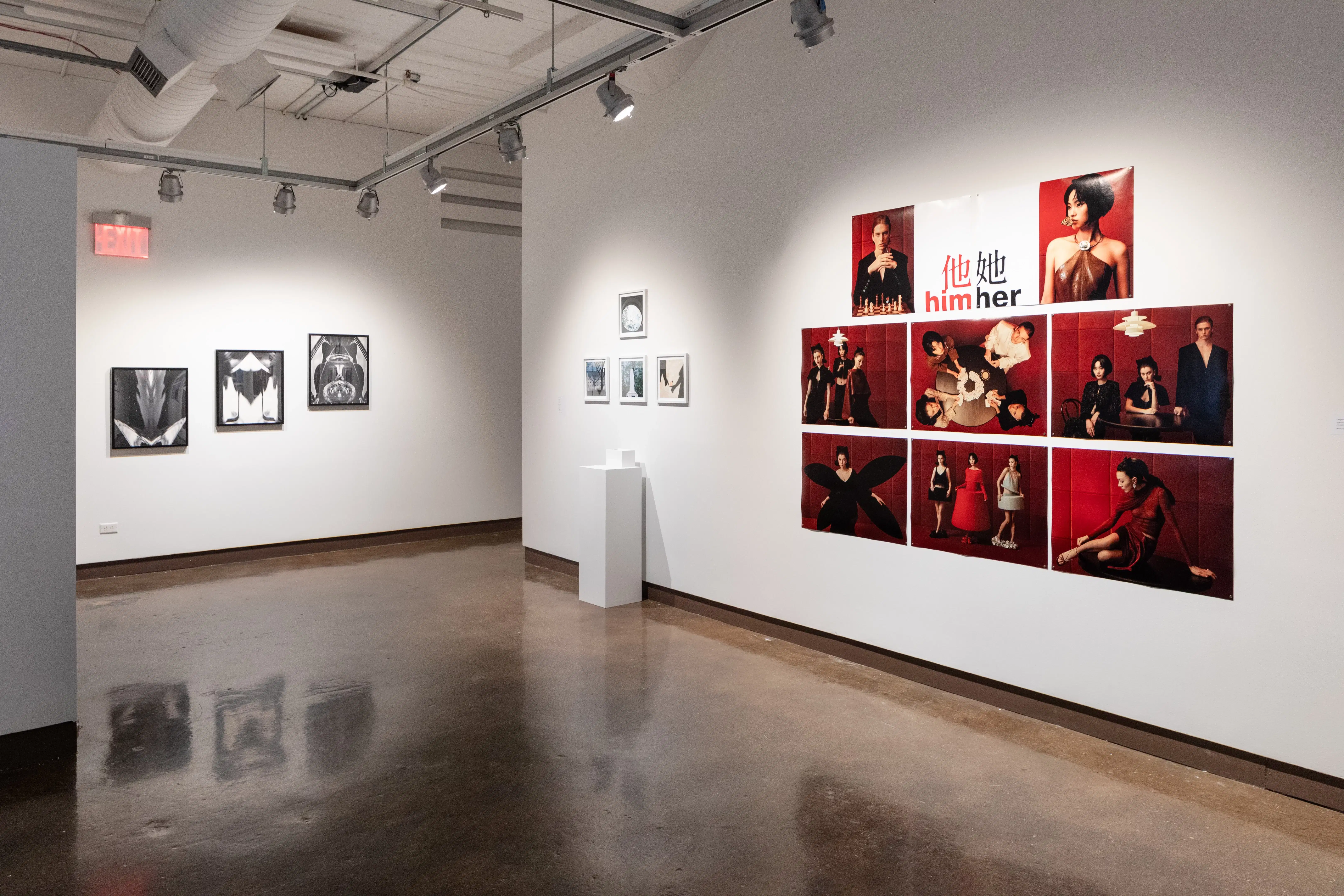 installation shot of artists in the third gallery