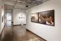installation shot of right side gallery hallway