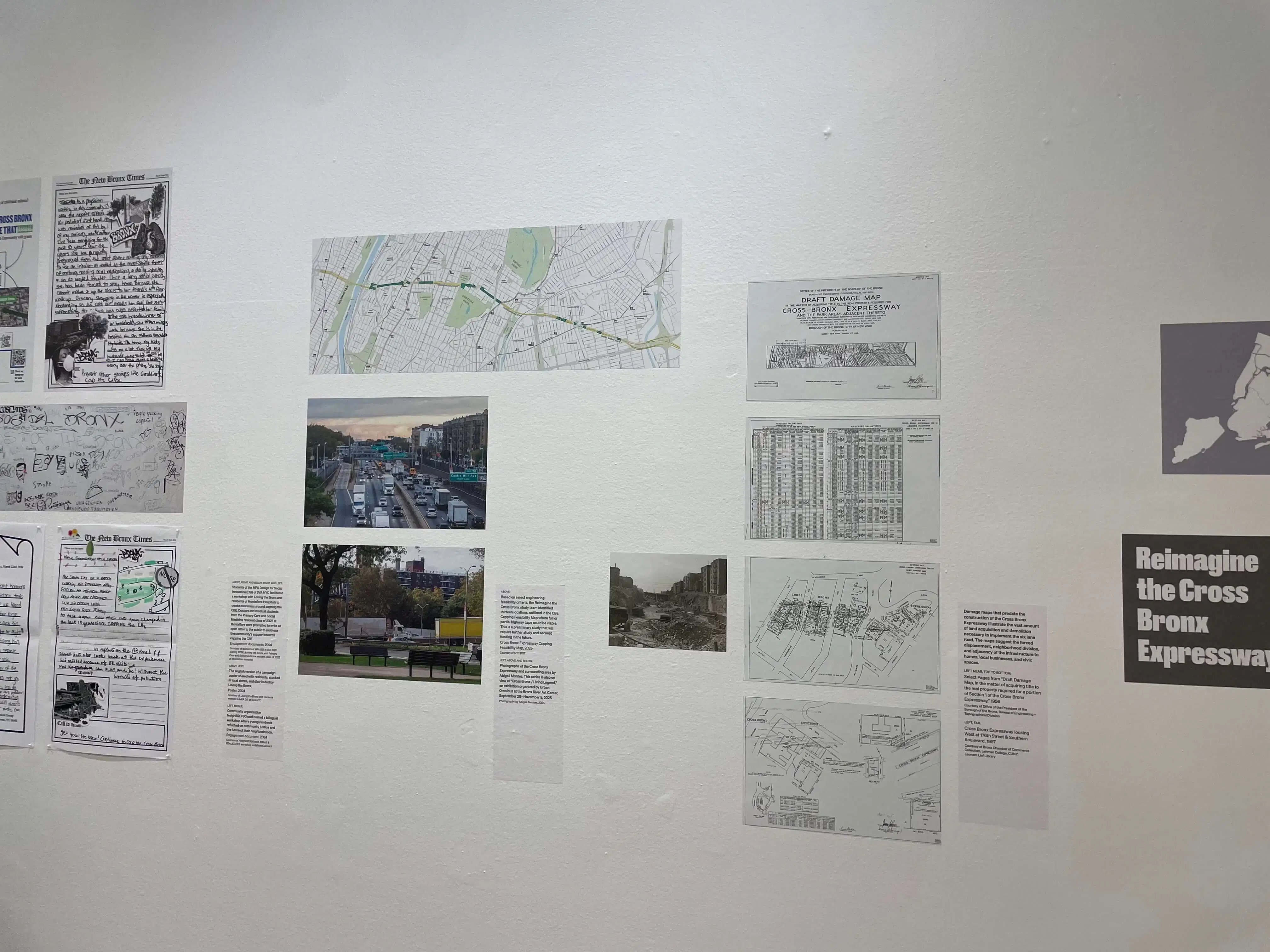 Project on wall at gallery