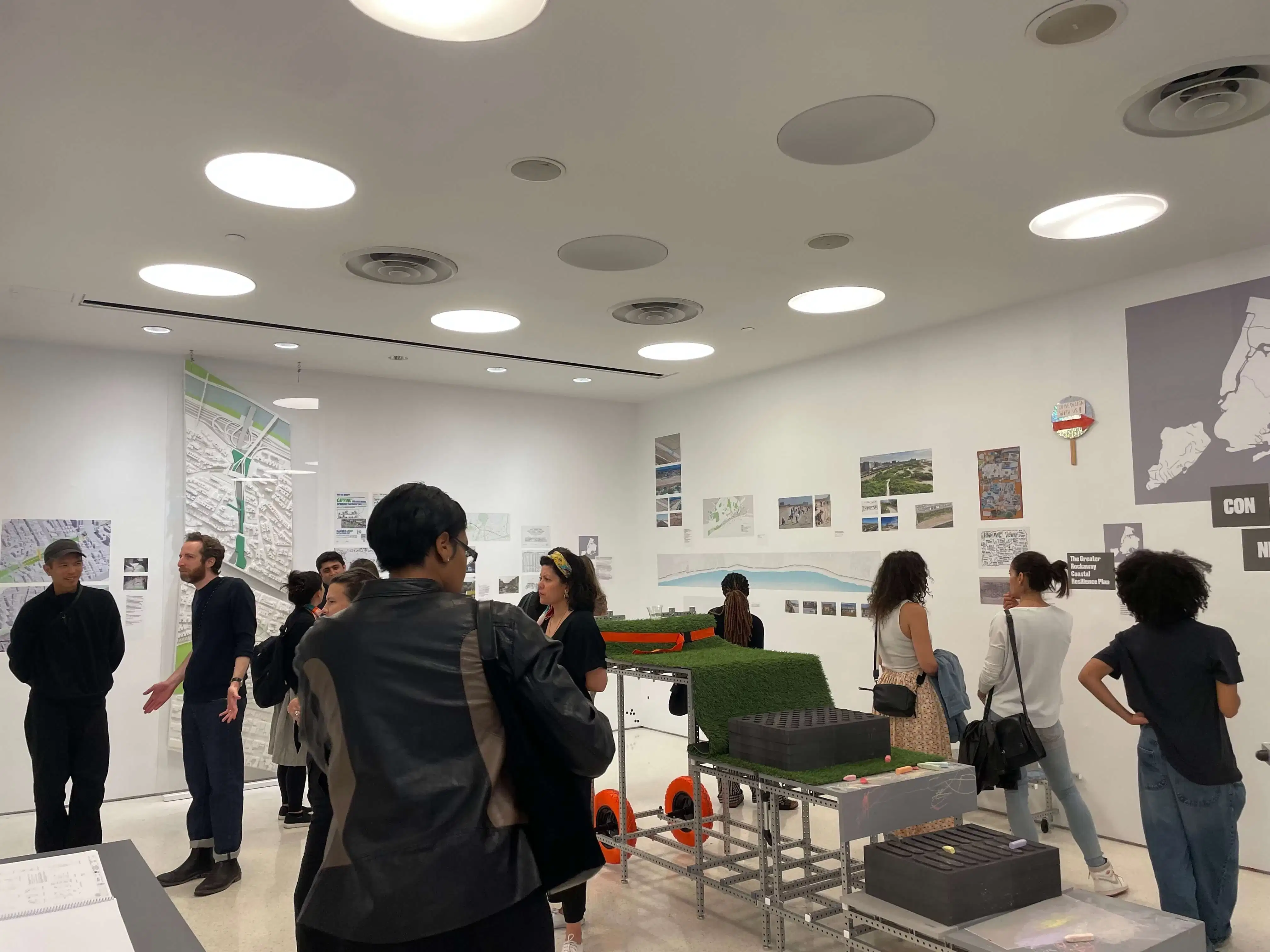 Group of people at gallery opening