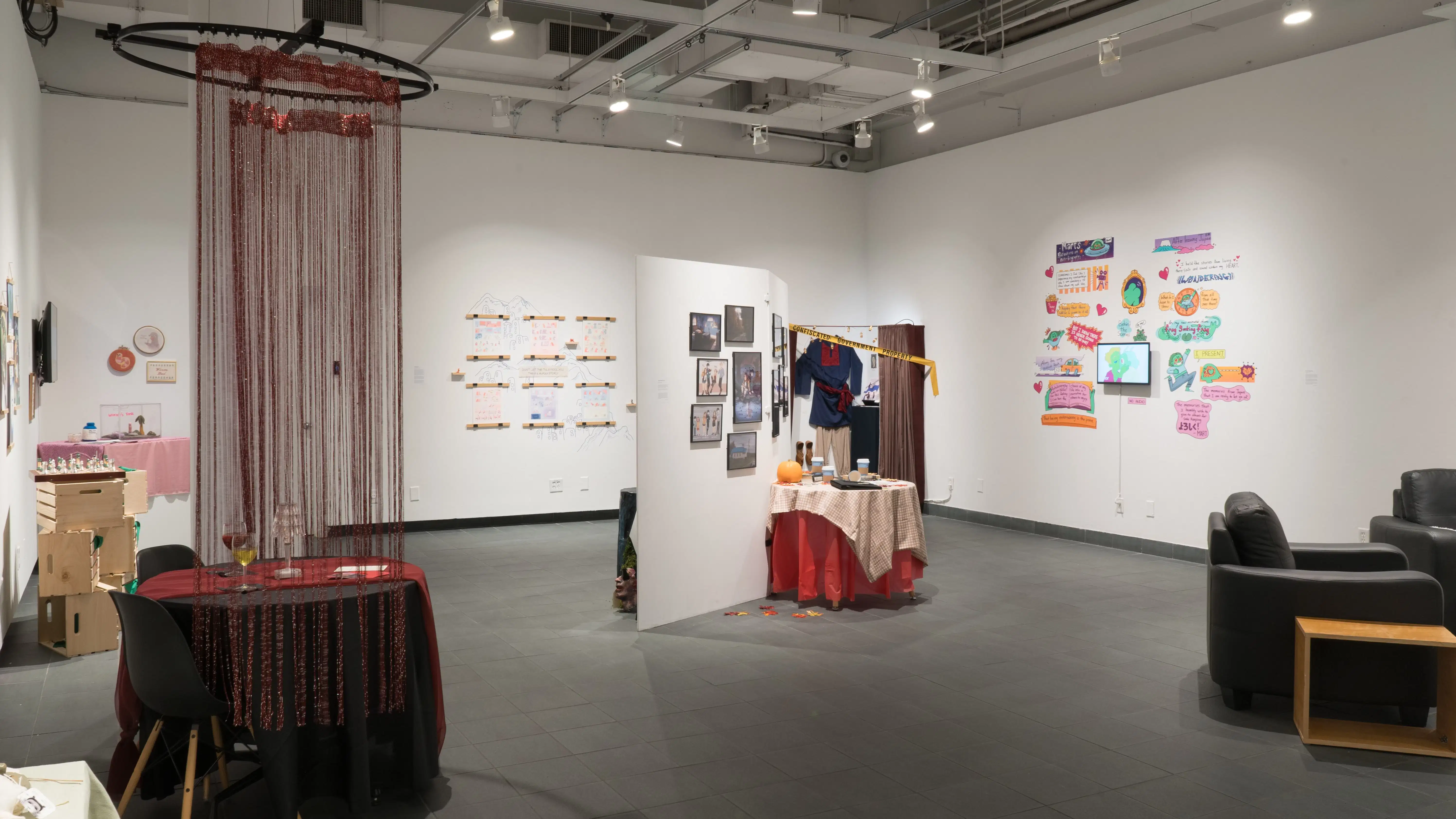 Further into the exhibition.