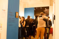 Audience in the gallery during the opening reception of Inner Echoes