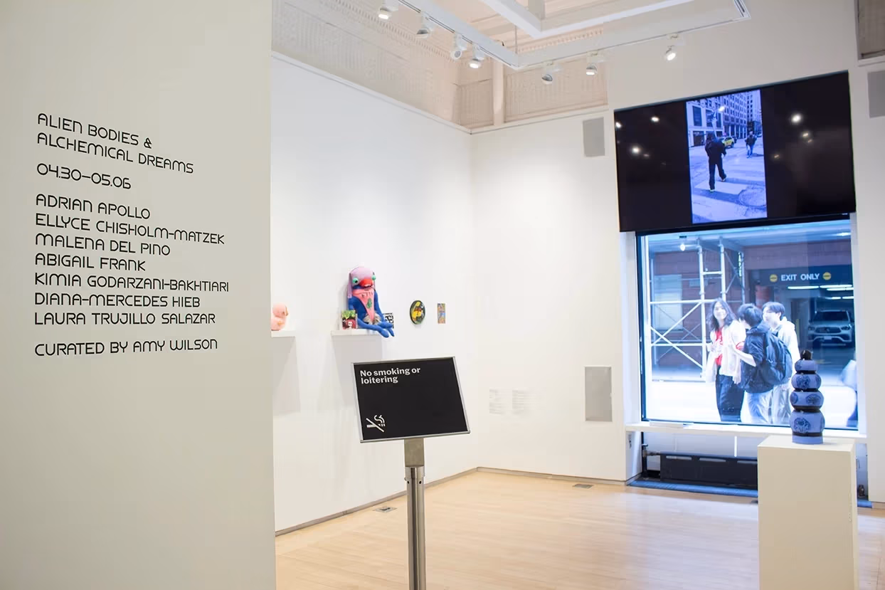 Installation shot of the exhibition, view from the entrance.