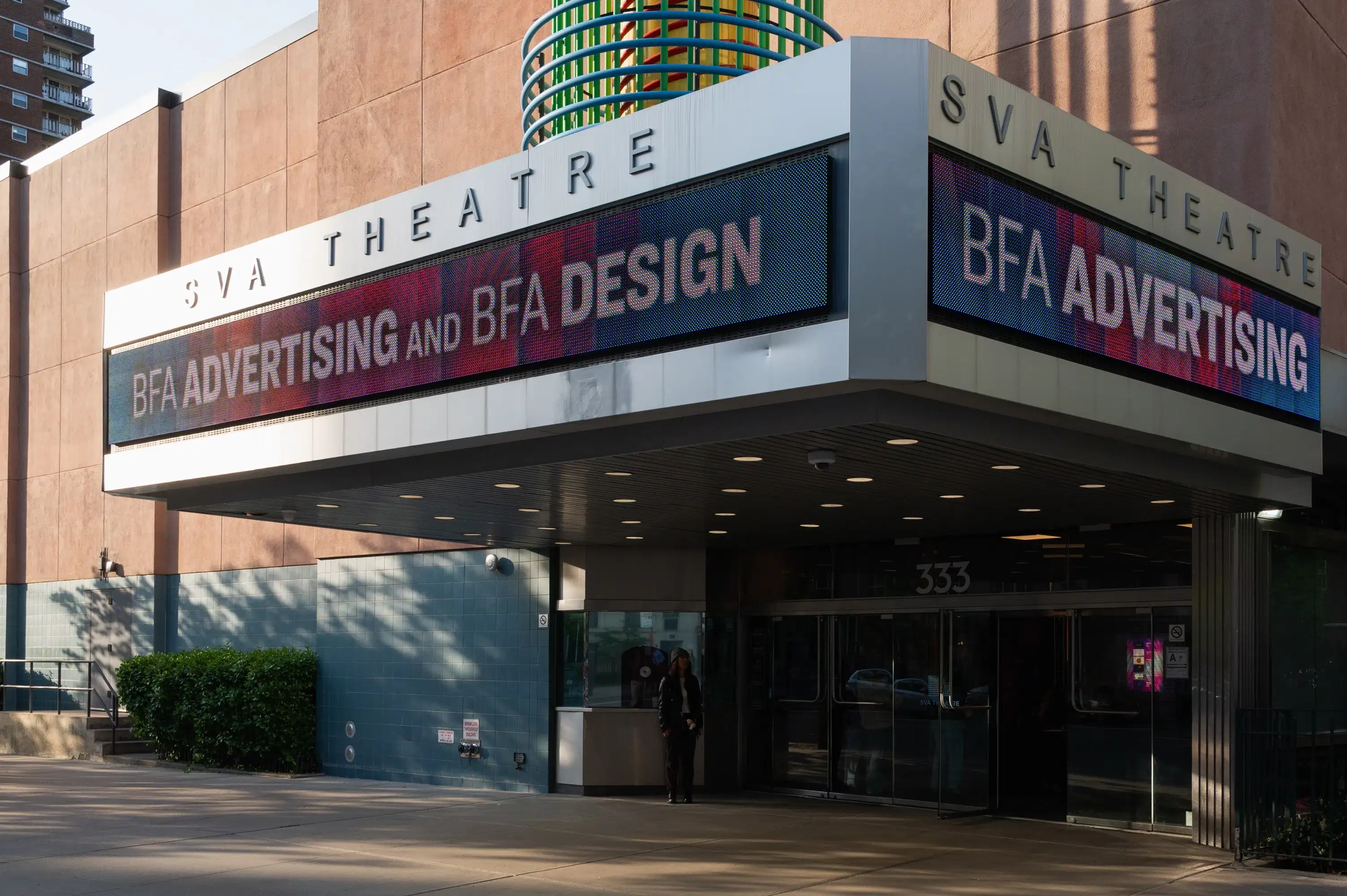 See your name in lights at the SVA Theatre, seen here during the annual Student Emerging Media Showcase.
