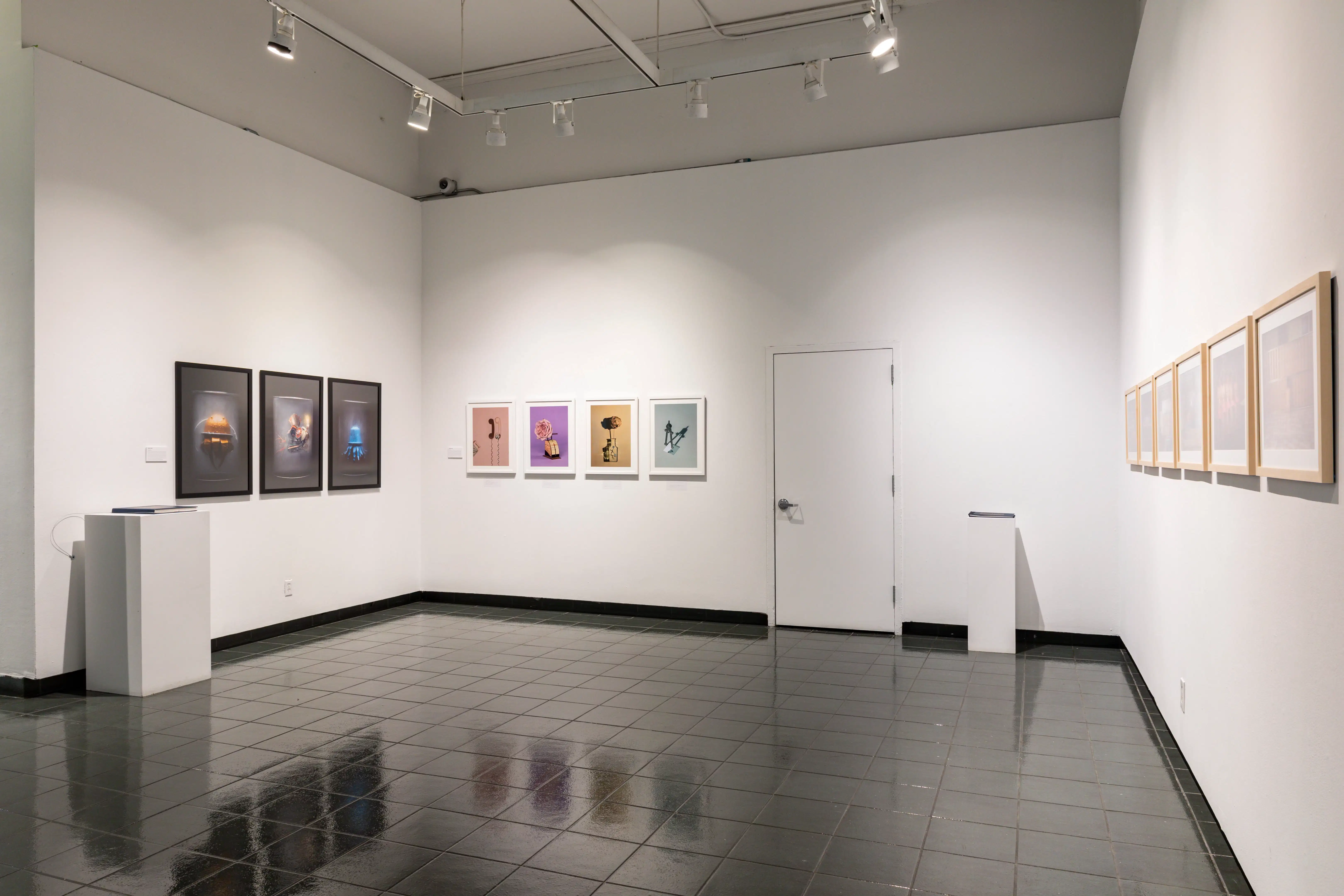 A photograph of the interior gallery for the Mesmeric Exhibition
