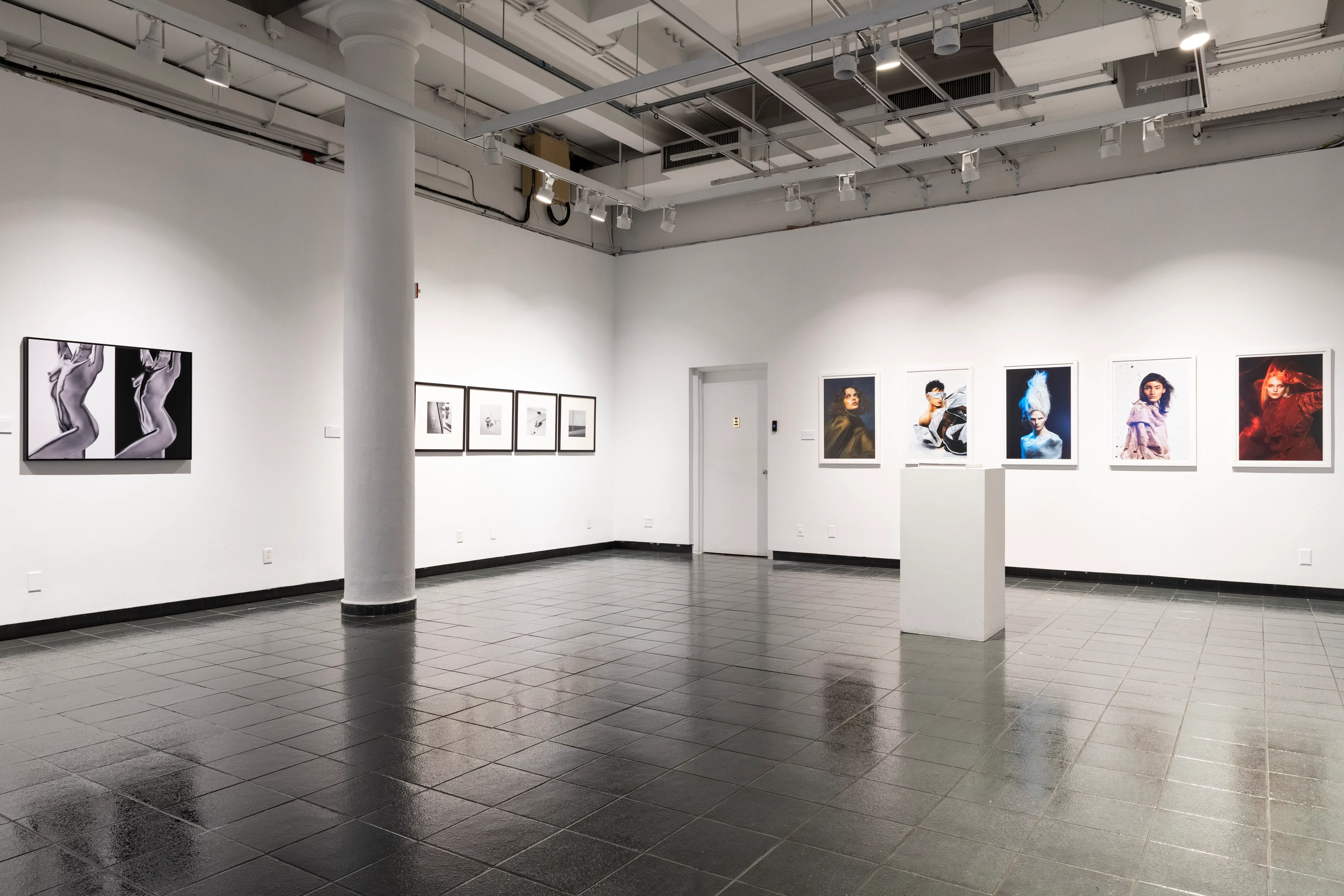 A photograph of the interior gallery for the Mesmeric Exhibition