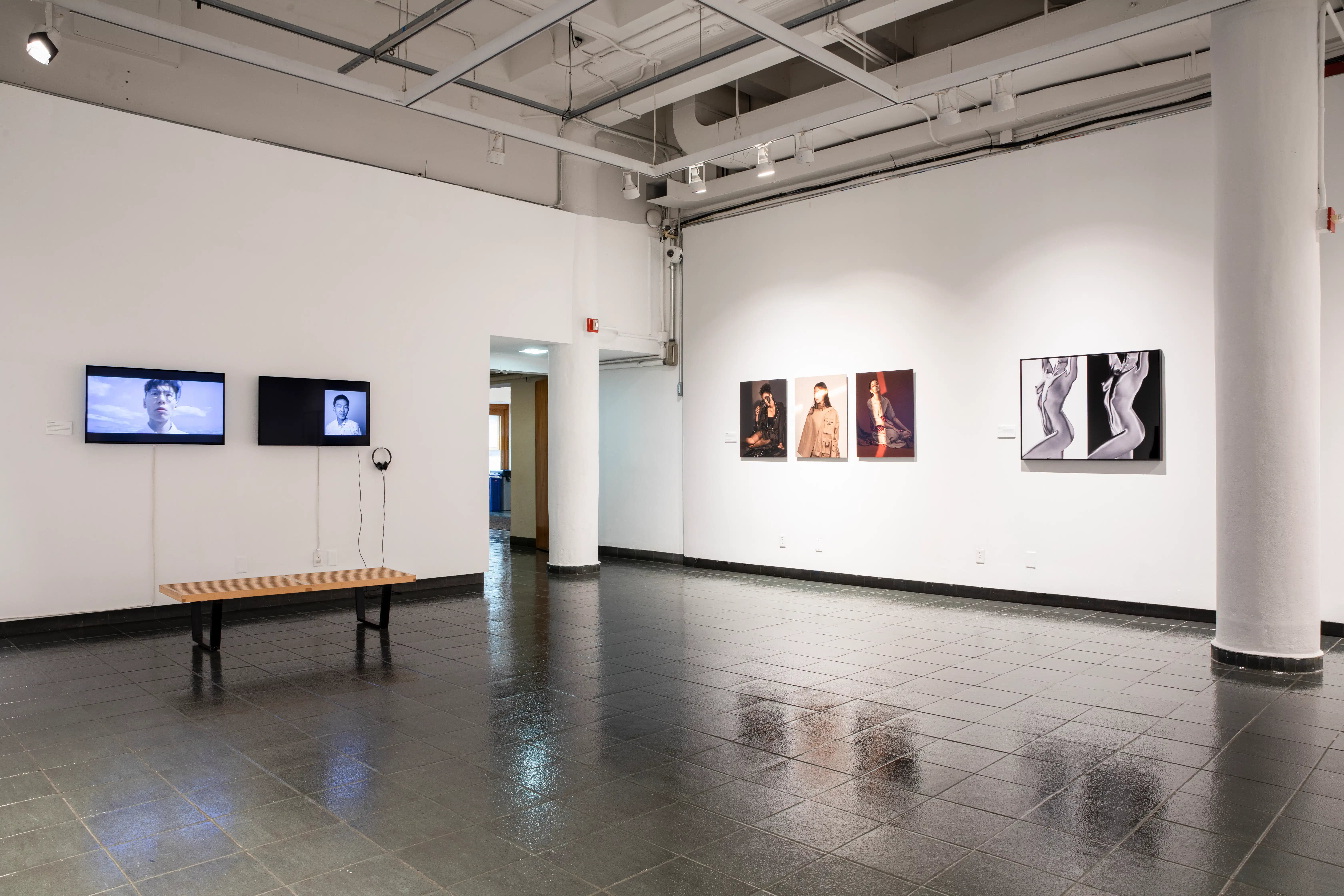 A photograph of the interior gallery for the Mesmeric Exhibition