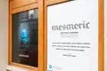 A photograph of the street window displays for the Mesmeric Exhibition