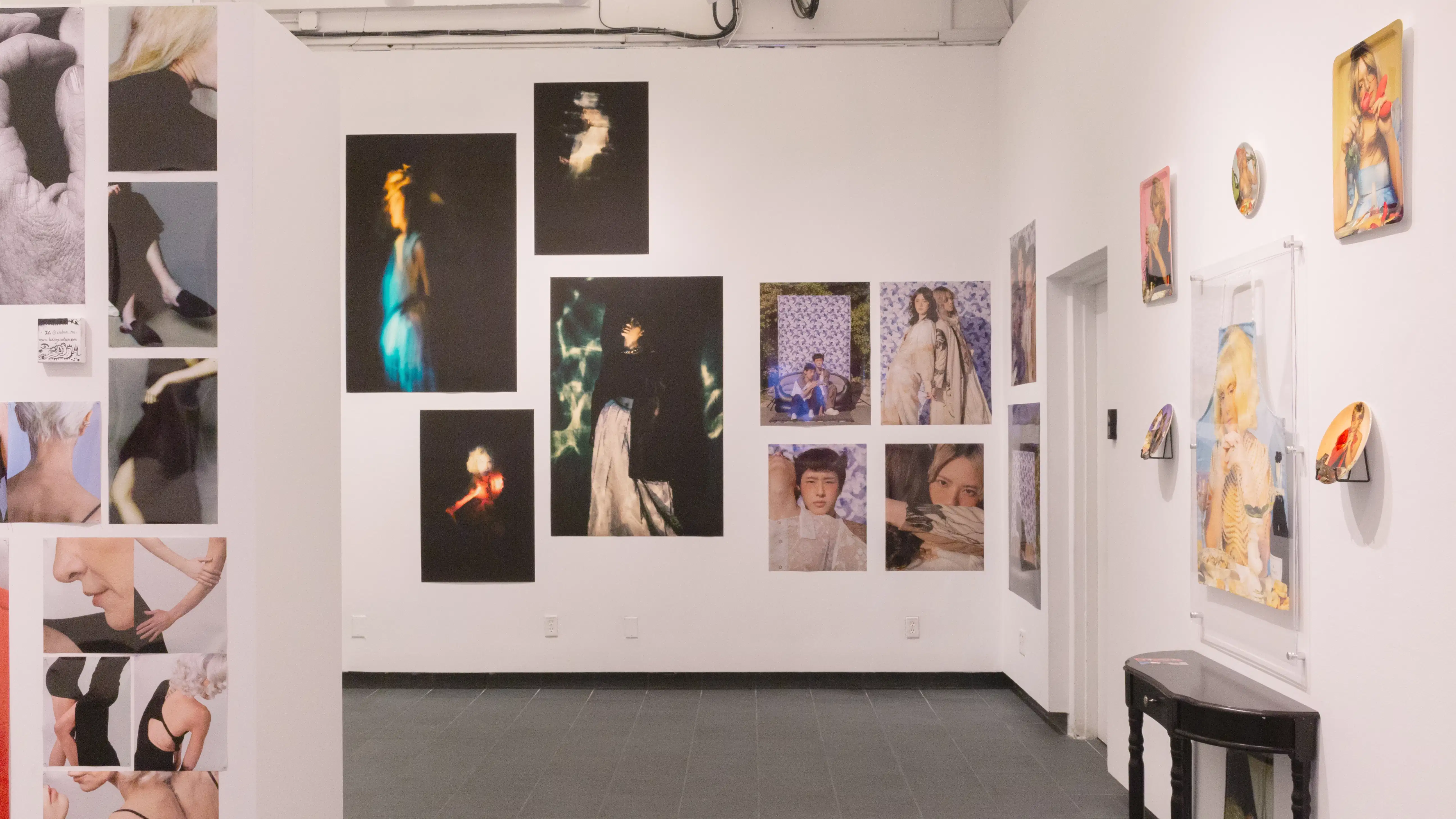 Multiple views of SVA Gramercy Gallery. Photography, video, and installation are throughout the gallery. 