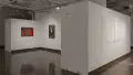 Multiple views of SVA Chelsea Gallery with framed and unframed photographs, video, and installation with projectors. 