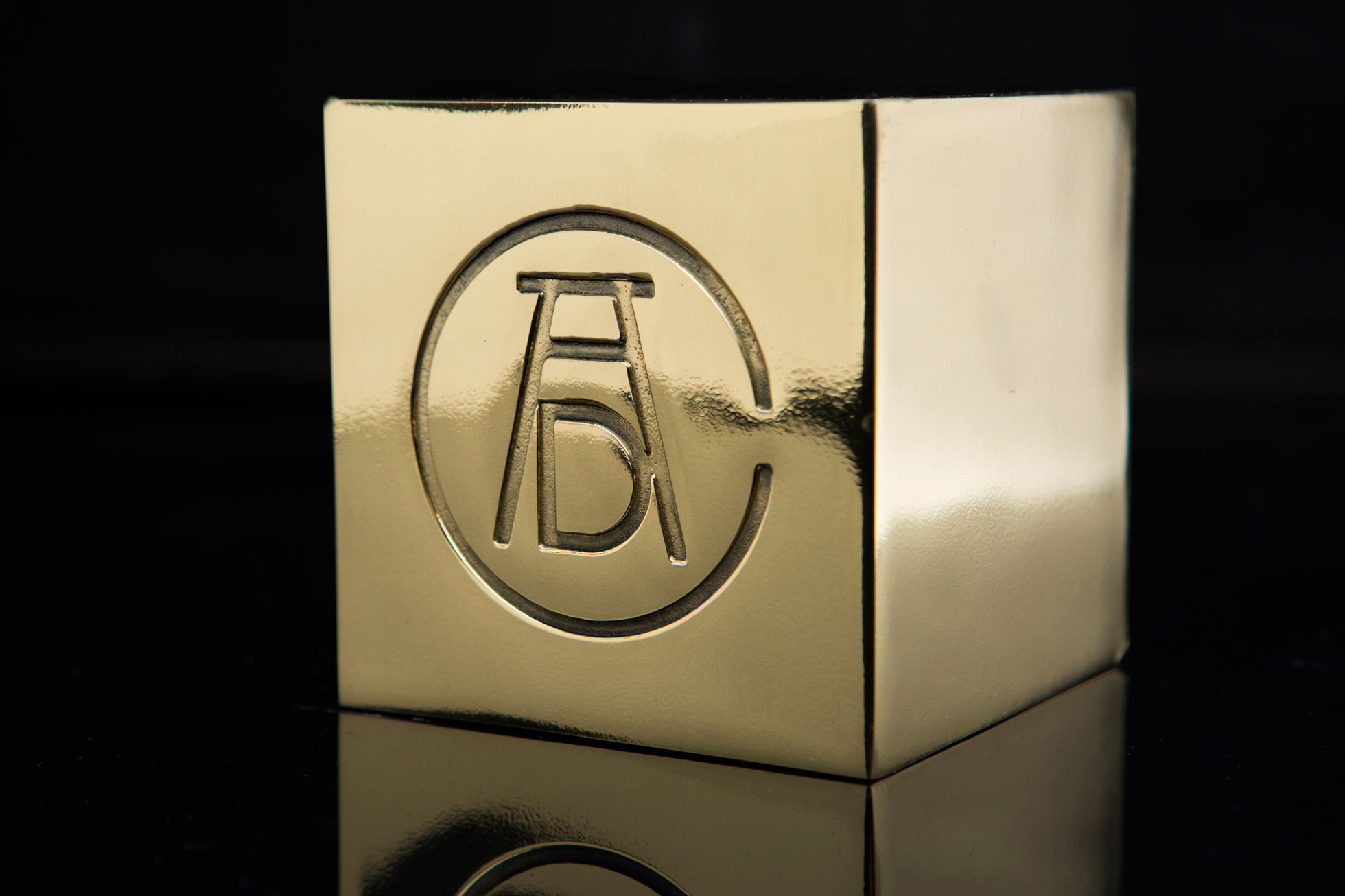 Ancient metallic cube